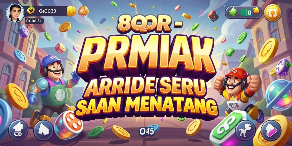 Screenshot utama 8QR menampilkan aksi gameplay arcade yang seru.