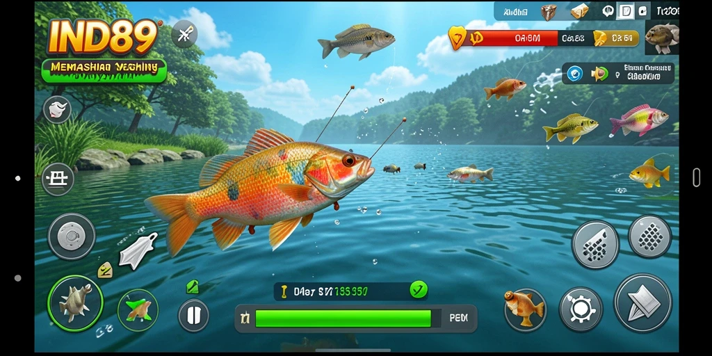 Tampilan gameplay IND89 yang menakjubkan saat memancing di laut.