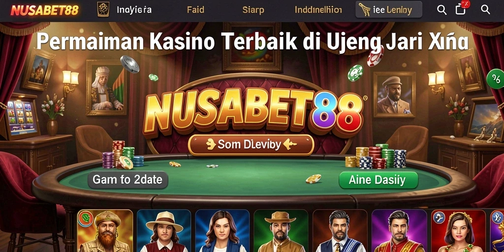 Screenshot utama NUSABET88 menampilkan gameplay Kasino yang menarik.