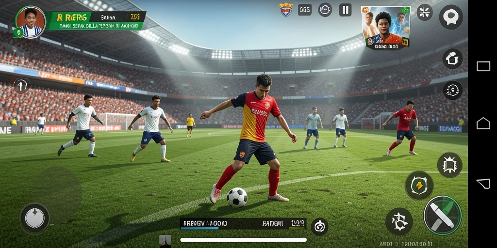 Tampilan R6R6 dengan aksi sepak bola yang mendebarkan.