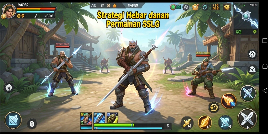 Tampilan gameplay <strong>RAP89</strong> dengan pertempuran yang seru dan strategi mendalam.